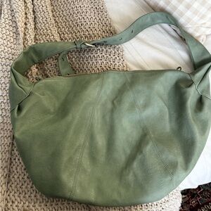 House of Harlow Green Leather Hobo Bag